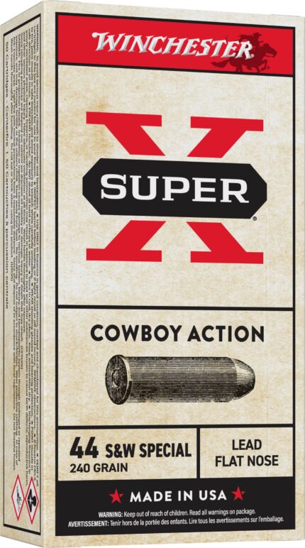 Winchester Super-X Handgun .44 Special 240 grain Lead Flat Nose Centerfire Pistol Ammunition