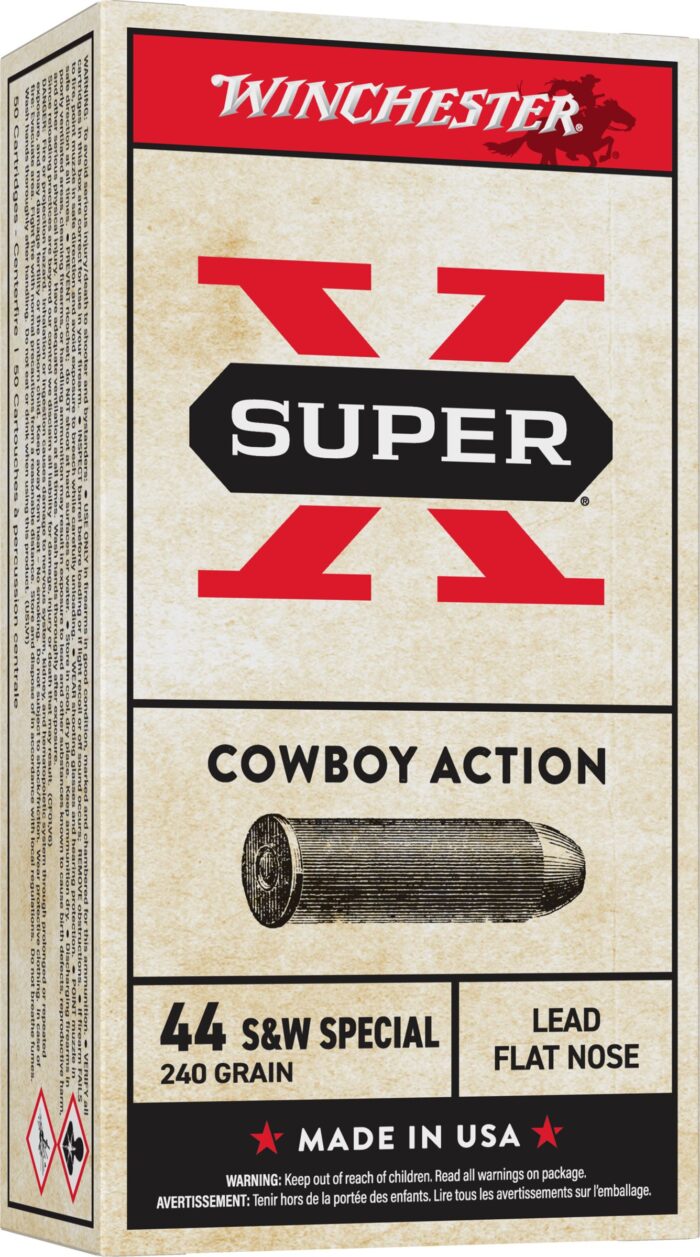 Winchester Super-X Handgun .44 Special 240 grain Lead Flat Nose Centerfire Pistol Ammunition