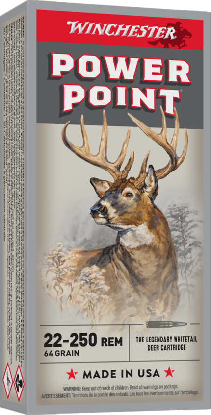 Winchester Super-X Rifle .22-250 Remington 64 grain Power-Point Centerfire Rifle Ammunition