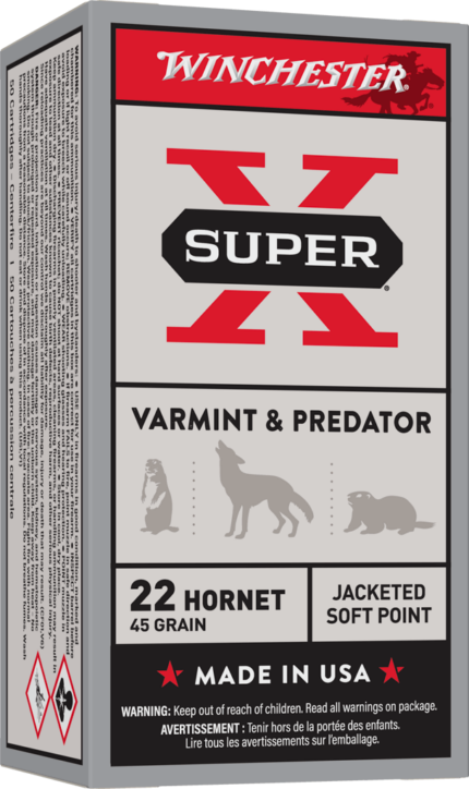 Winchester Super-X RIFLE .22 Hornet 46 grain Jacketed Hollow Point Centerfire Rifle Ammunition