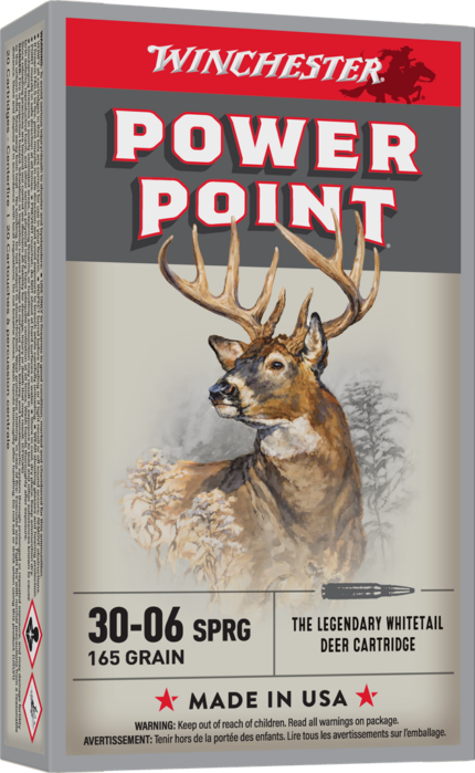 Winchester Super-X Rifle .30-06 Springfield 165 grain Power-Point Brass Cased Centerfire Rifle Ammunition