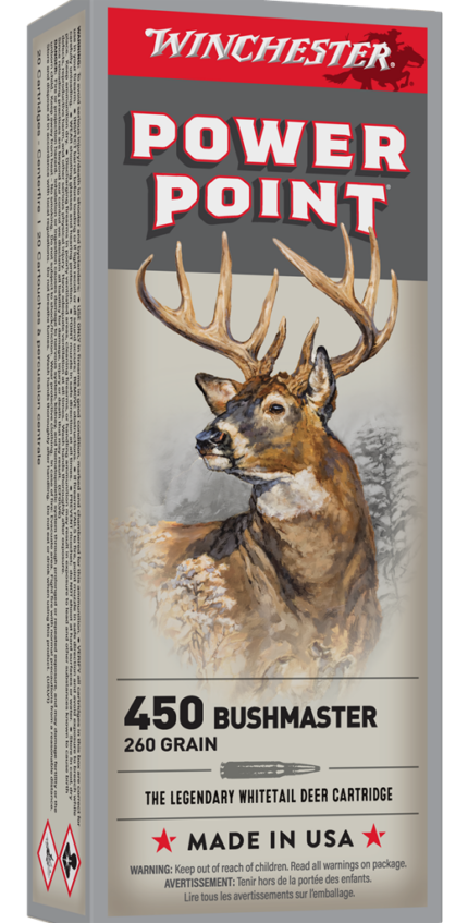 Winchester Super-X Rifle .450 Bushmaster 260 grain Power-Point Centerfire Rifle Ammunition
