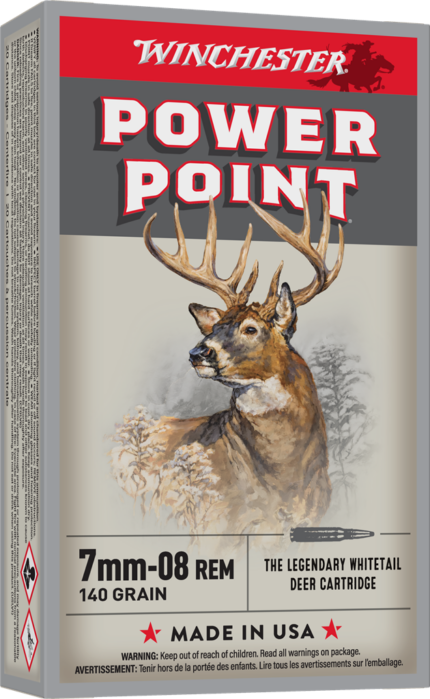 Winchester Super-X Rifle 7mm-08 Remington 140 grain Power-Point Centerfire Rifle Ammunition