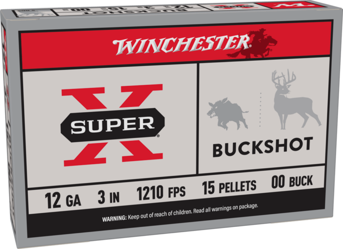 Winchester Super-X Shotshell 12 Gauge 15 Pellets 3" Shotgun Buckshot Ammunition
