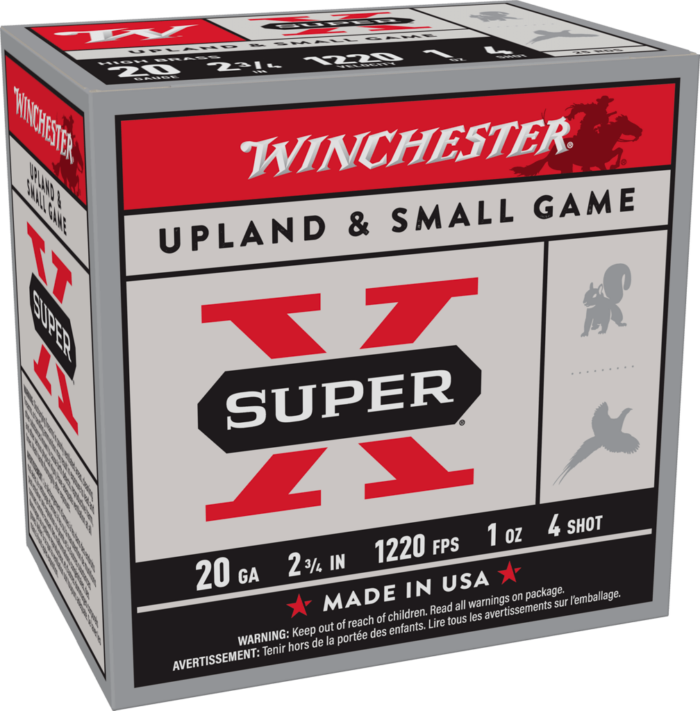 Winchester Super-X Shotshell 20 Gauge 1 oz 2.75" 1220 ft/s Shotgun Ammunition