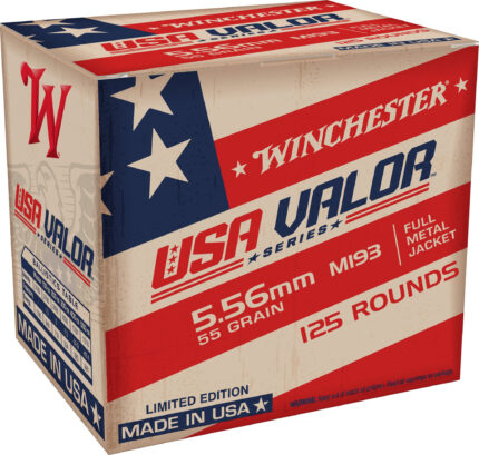 Winchester USA 5.56x45mm NATO 55 Grain Full Metal Jacket Centerfire Rifle Ammunition