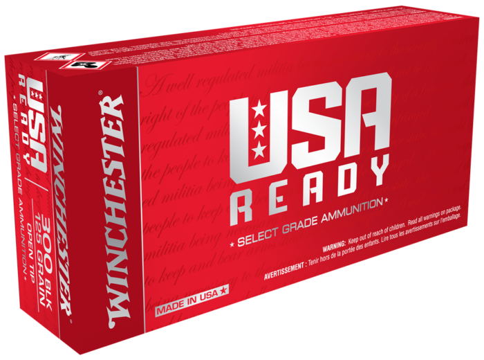 Winchester USA Ready .300 AAC Blackout 125 grain Open Tip Centerfire Rifle Ammunition