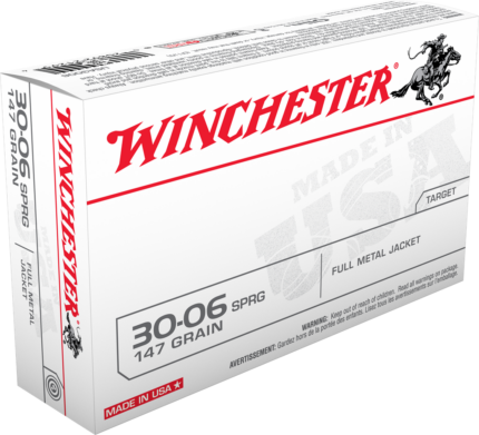 Winchester USA RIFLE .30-06 Springfield 147 grain Full Metal Jacket Centerfire Rifle Ammunition