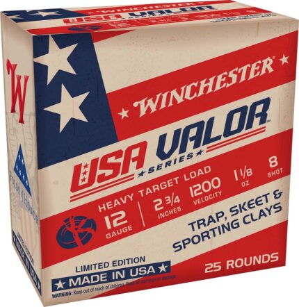 Winchester USA VALOR 12 Gauge 1-1/8oz 2.75'' 8 Shot Size Shotgun Ammunition