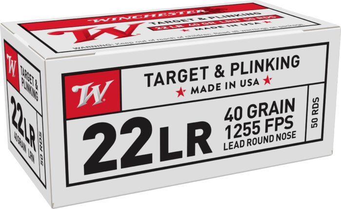 Winchester USA White Box 22 Long Rifle 40 Grain Lead Round Nose Rimfire Ammunition