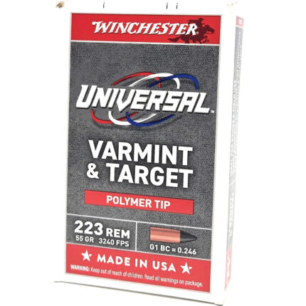 Winchester Varmint 223 Rem 55gr Poly Tipped 20rd 50bx/cs