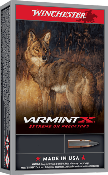 Winchester Varmint X .22-250 Remington 55 Grain Spitzer Flat Base Brass Cased Rifle Ammunition