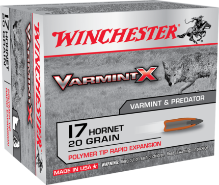 Winchester Varmint X RIFLE .17 Hornet 20 grain Rapid Expansion Polymer Tip Centerfire Rifle Ammunition