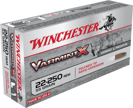 Winchester Varmint X RIFLE .22-250 Remington 55 grain Rapid Expansion Polymer Tip Centerfire Rifle Ammunition