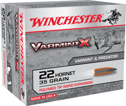 Winchester Varmint X RIFLE .22 Hornet 35 grain Rapid Expansion Polymer Tip Centerfire Rifle Ammunition