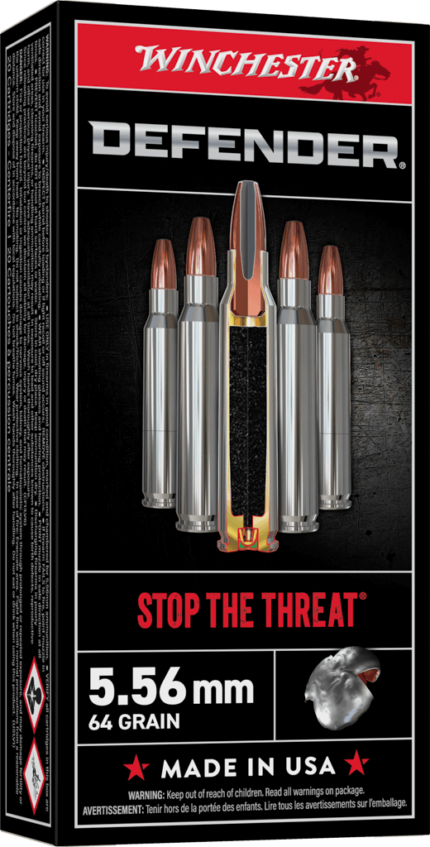 Winchester Win Ammo Defender .223 Rem. 64gr. Bonded